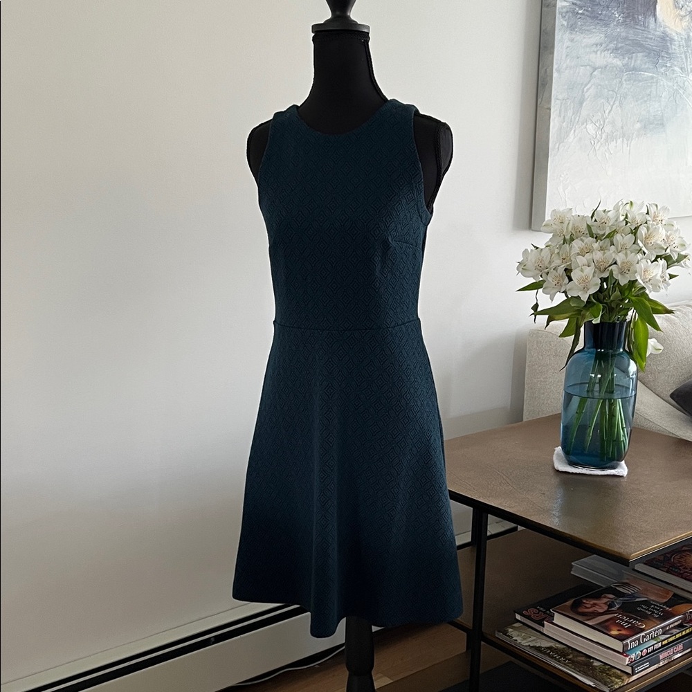 Cool Turquoise Sleeveless Dress; perfect dress for the Fall!